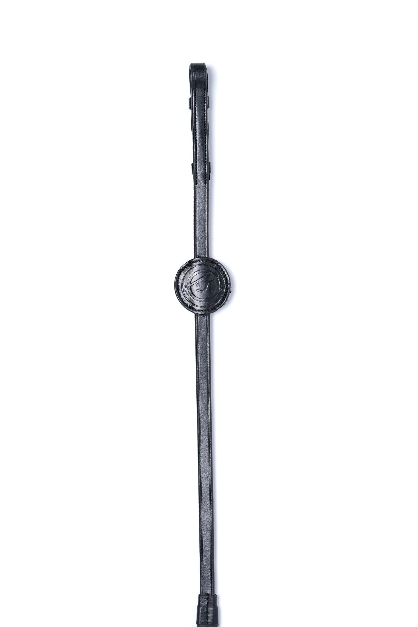 TRUST Maastricht Gummizügel (13 mm) Lederstopper silberne Schnallen Schwarz