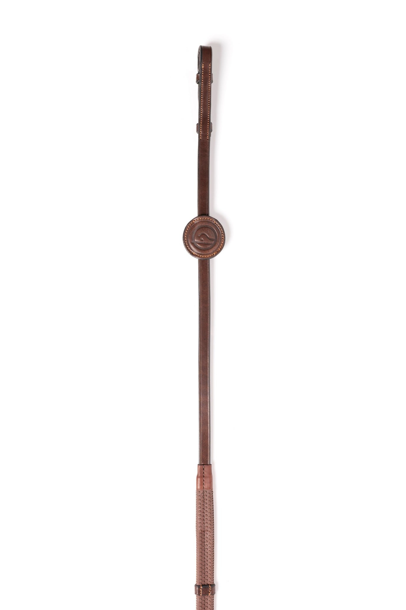 TRUST Maastricht Gummizügel (13 mm) Lederstopper silberne Schnallen Braun