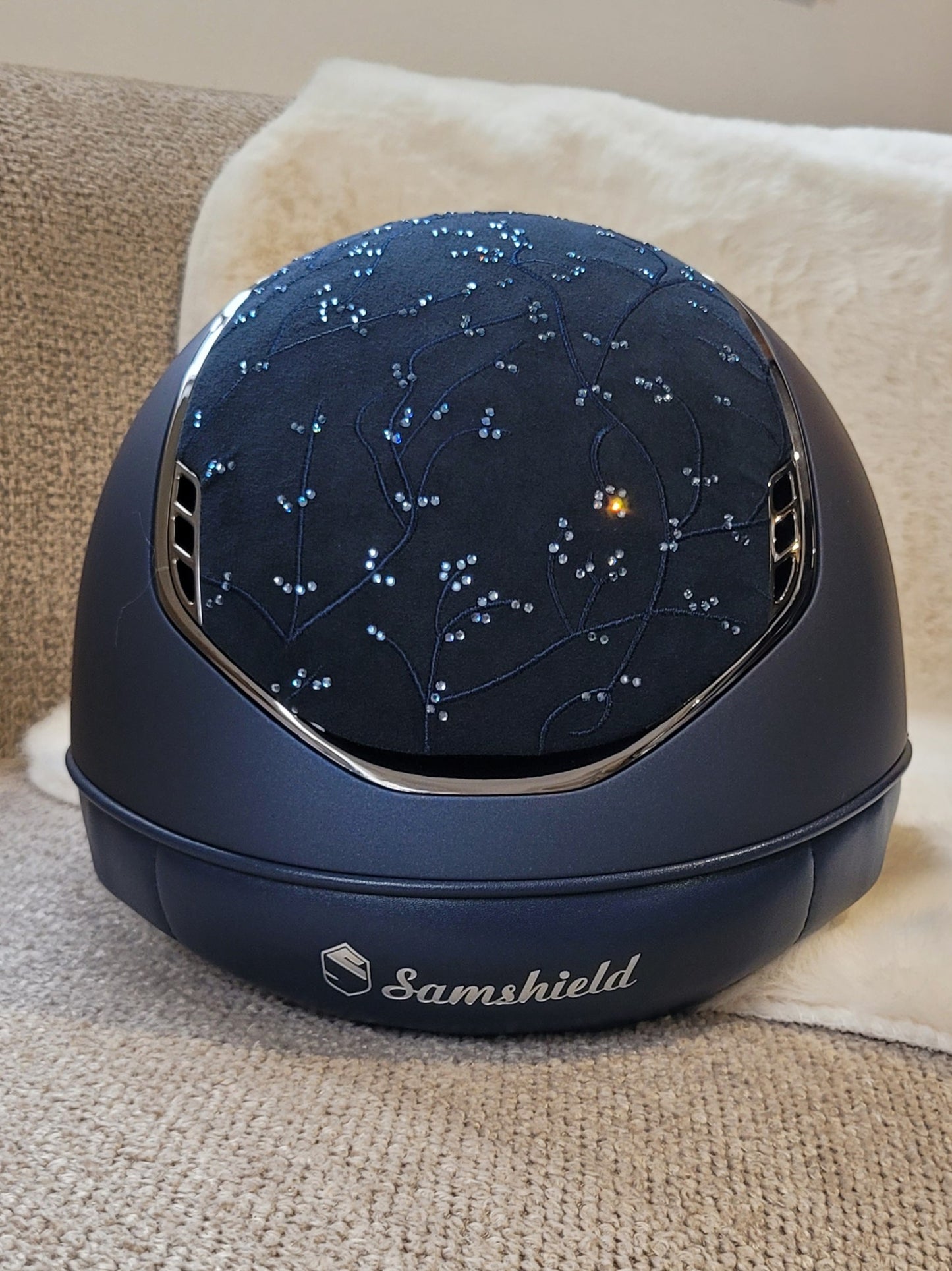 Samshield 2.0 Miss Shield shadowmatt Reithelm Crystal Leaf 5 Crystals Navy