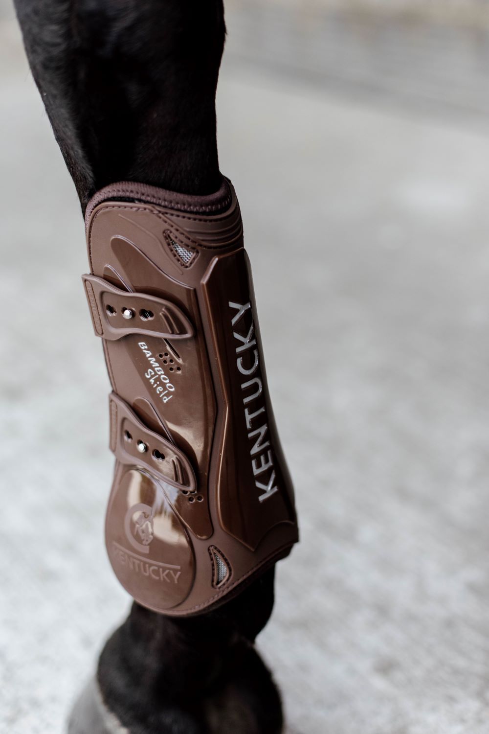 Kentucky Horsewear Springgamaschen Bamboo Elastik Braun
