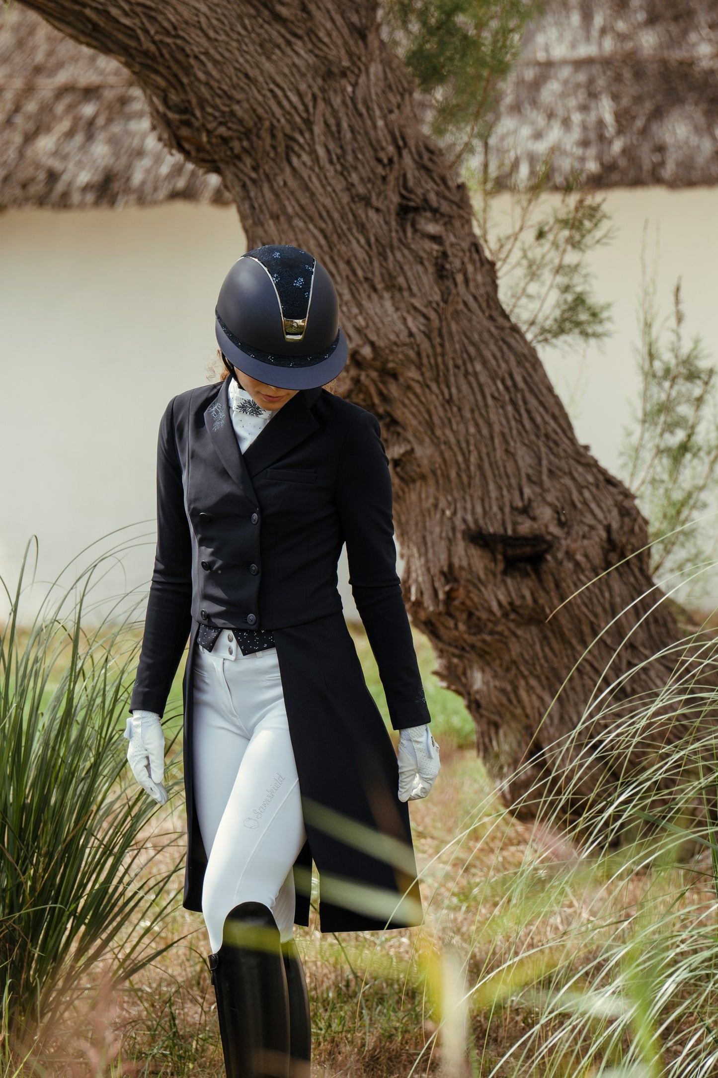 Samshield Dressur Frack Damen Spring Flower Navy