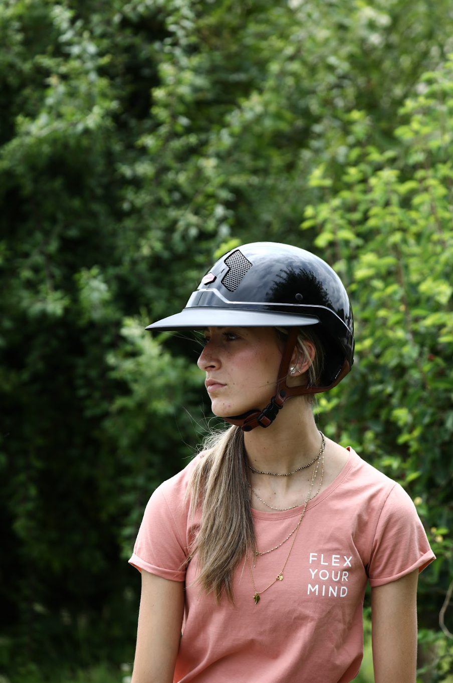 Flex-on Armet Paardrijhelm Star Angel Zwart Polo Klep Zwarte Kinband