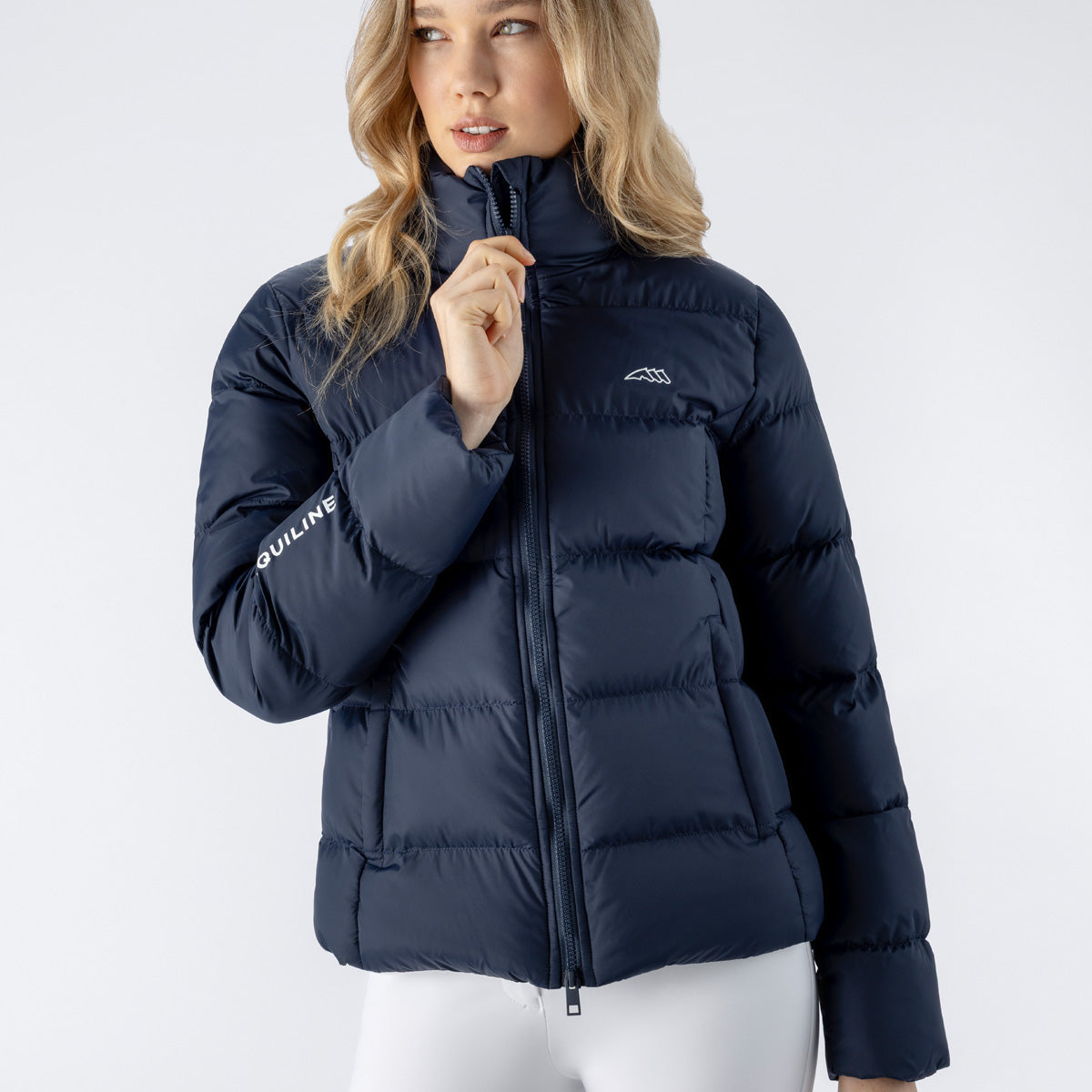 Equiline gewatteerde jas Dames Eqesatek Navy Navy