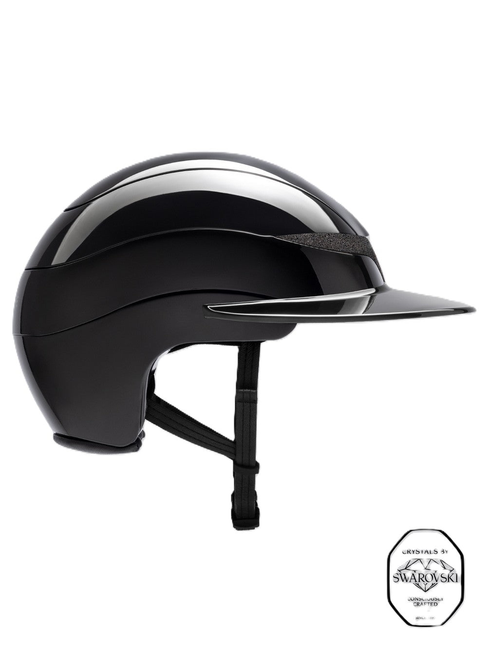 Equiline Reithelm Xanto Sun Visor Gloss Swarovski Schwarz