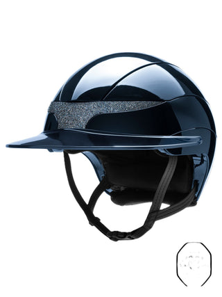 Equiline Reithelm Xanto Sun Visor Gloss Swarovski Navy