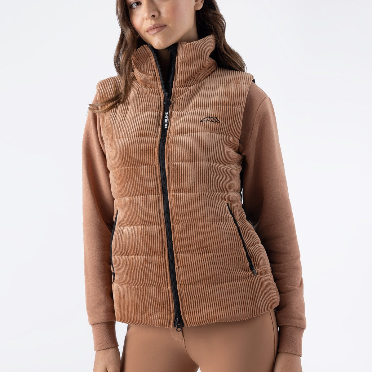 Equiline Damen Leicht Gesteppte Bodywarmer Eqsit Mocha Mousse