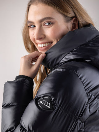 Equiline Wattierte Jacke Damen Coolbomb Glossy Schwarz