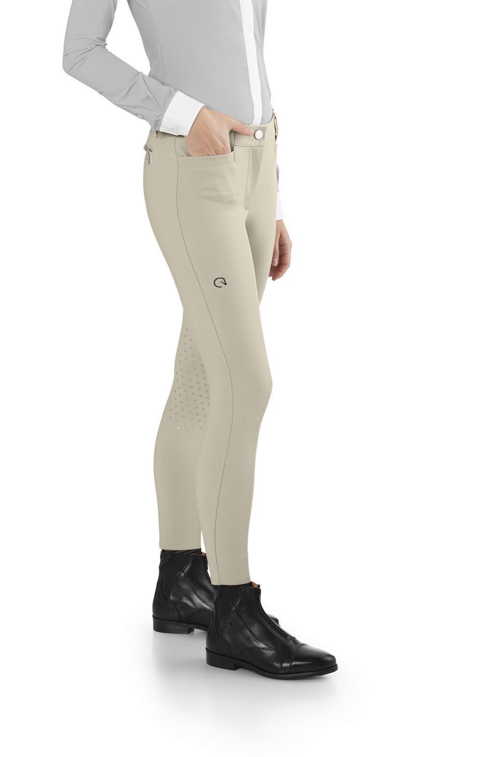 EGO7 Jumping EJ Reithose Damen Kniegrip Beige