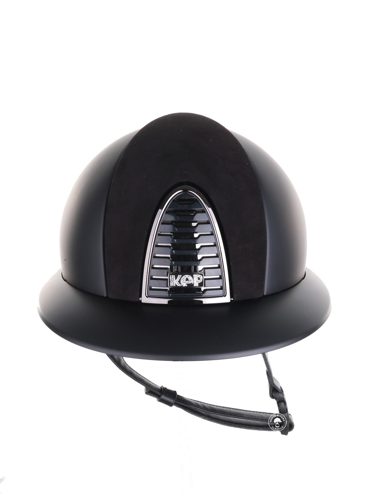 Kep Italia Paardrijhelm Cromo 2.0 Matt Polo Klep Zwart Mirror Black Frame Suede Insert