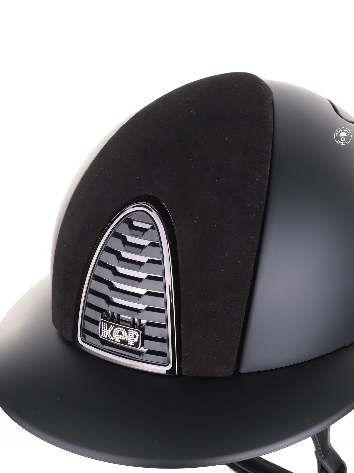 Kep Italia Paardrijhelm Cromo 2.0 Matt Polo Klep Zwart Mirror Black Frame Suede Insert