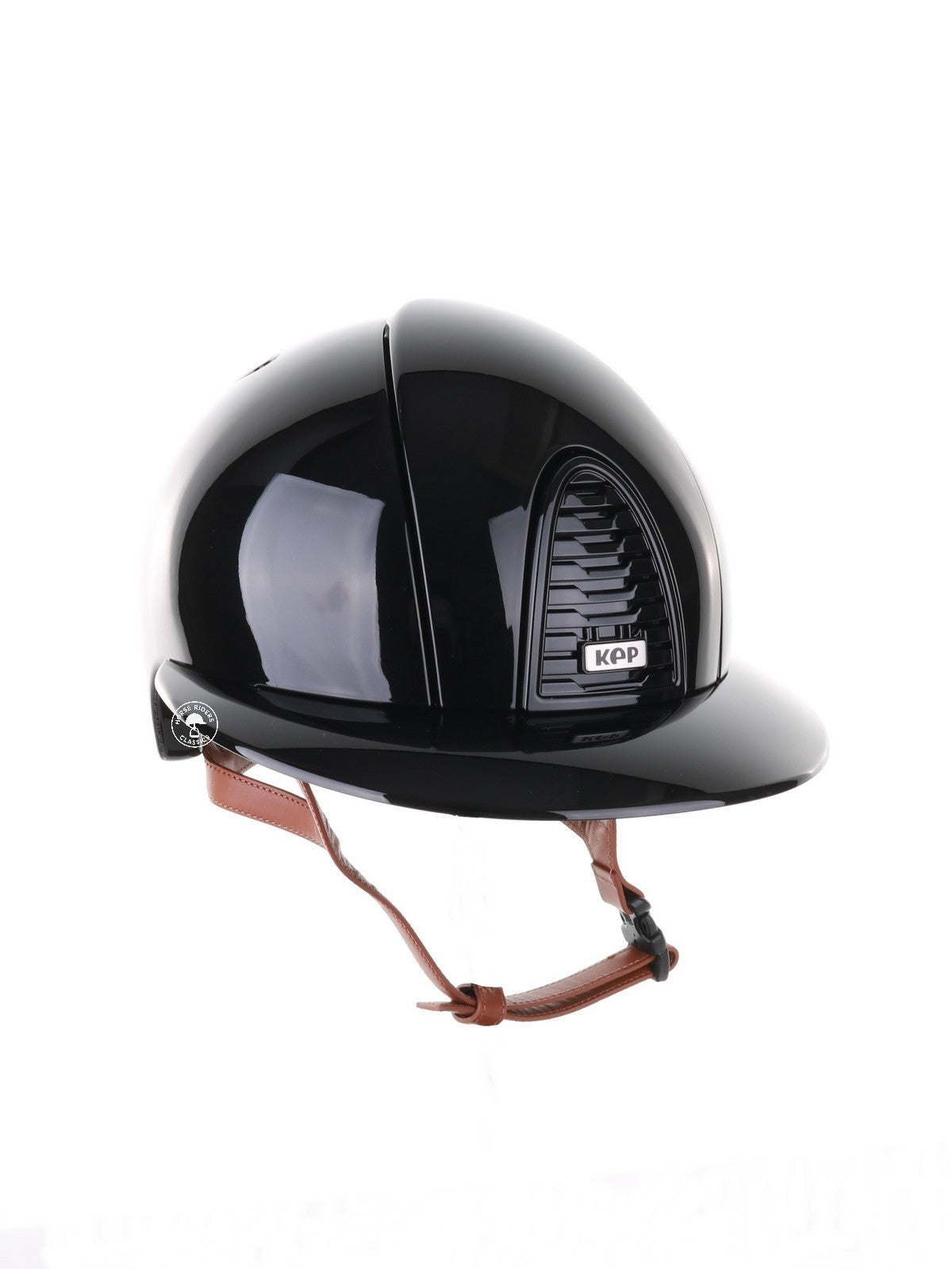 Kep Italia Reithelm Cromo 2.0 Polish Polo Schwarz Beige Kinnriemen