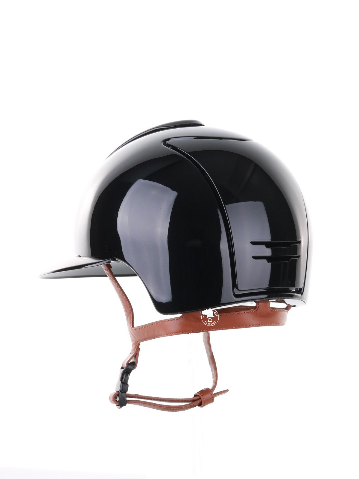 Kep Italia Reithelm Cromo 2.0 Polish Polo Schwarz Beige Kinnriemen