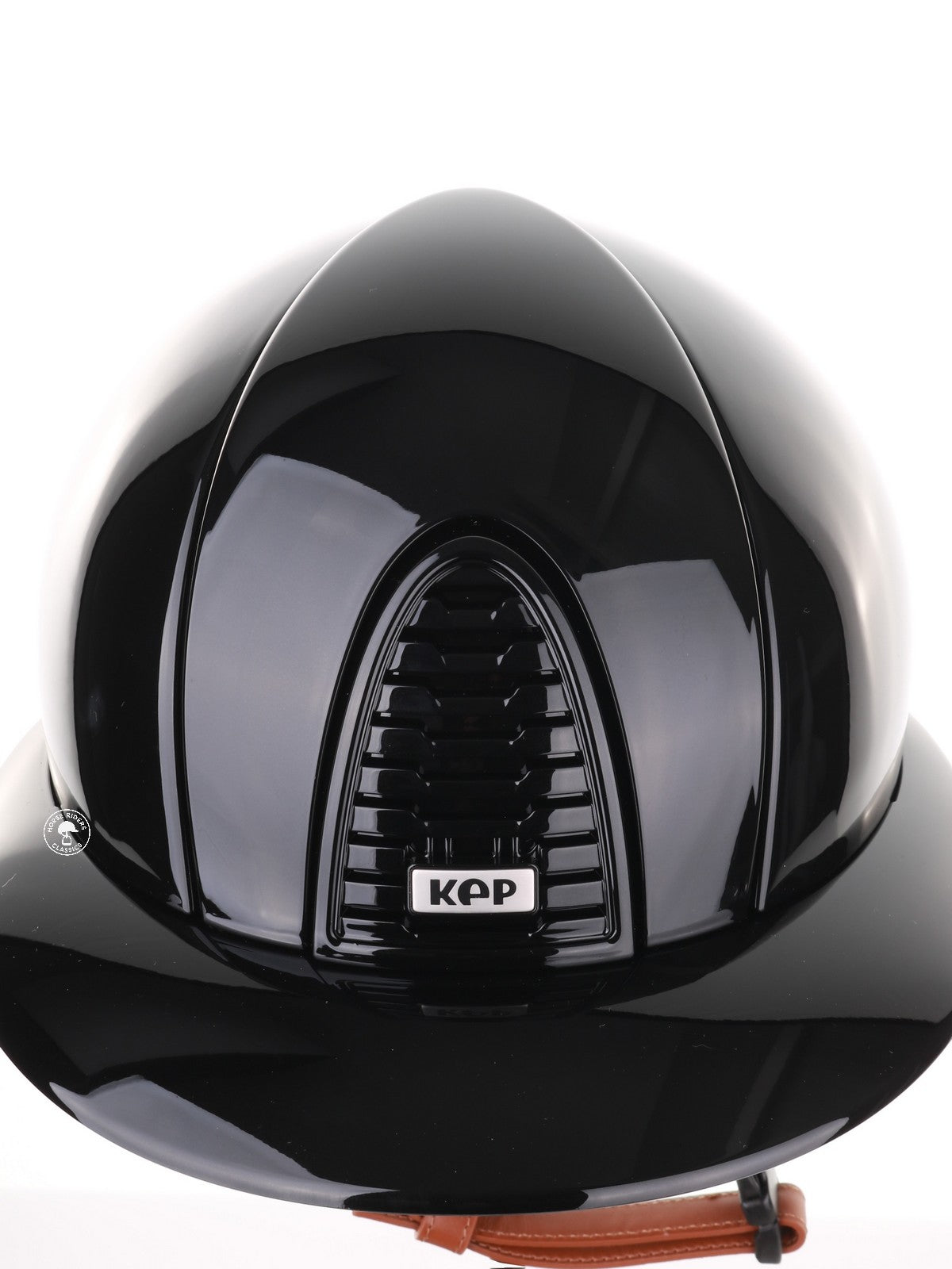 Kep Italia Reithelm Cromo 2.0 Polish Polo Schwarz Beige Kinnriemen