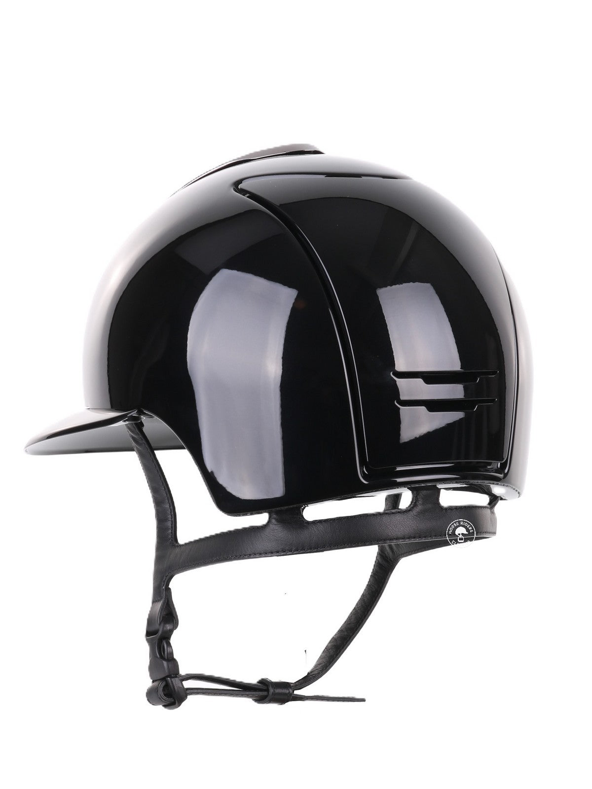 Kep Italia Reithelm Cromo 2.0 Polish Polo Schwarz Mirror Insert Swarovski Frame