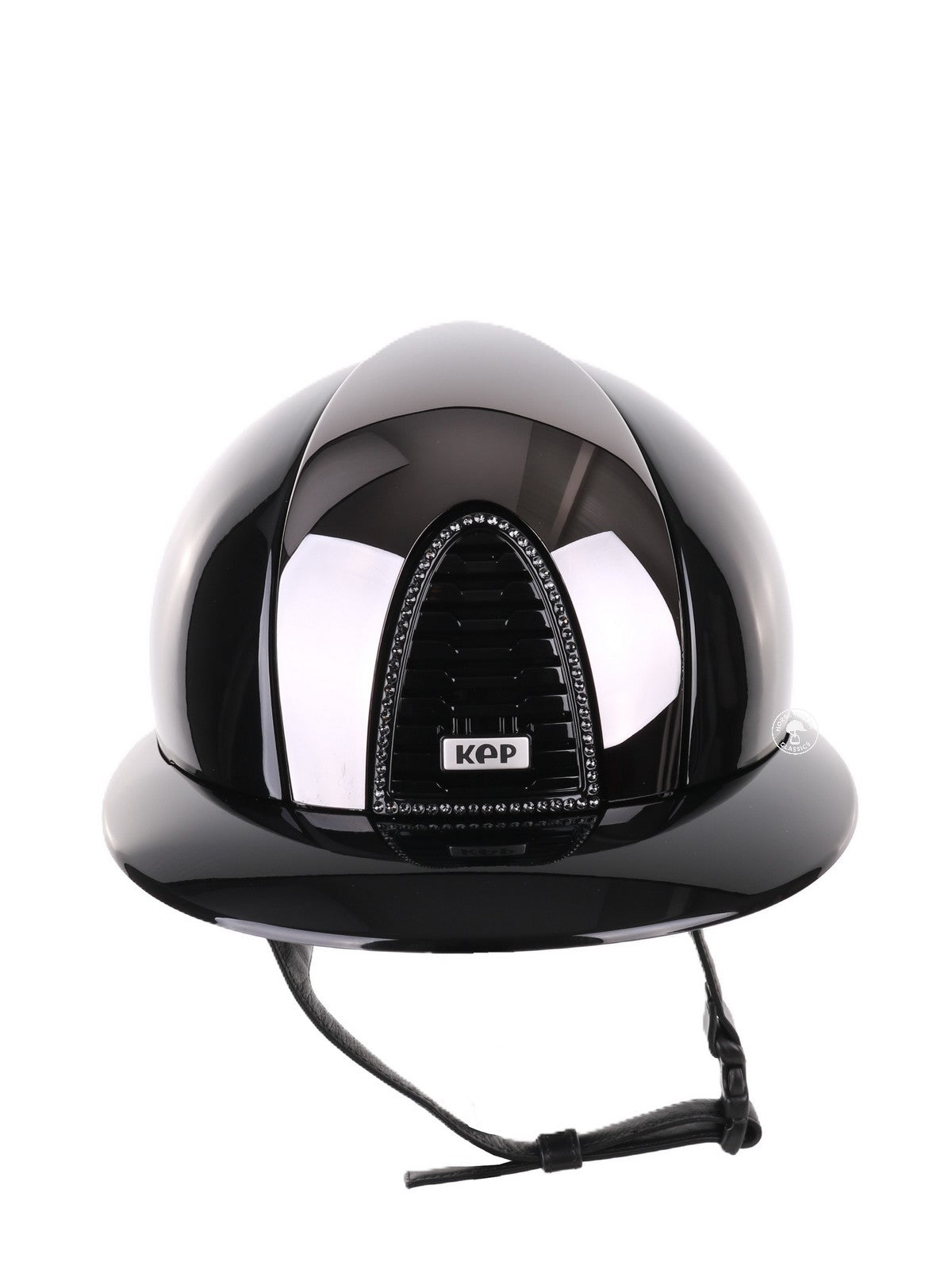 Kep Italia Reithelm Cromo 2.0 Polish Polo Schwarz Mirror Insert Swarovski Frame