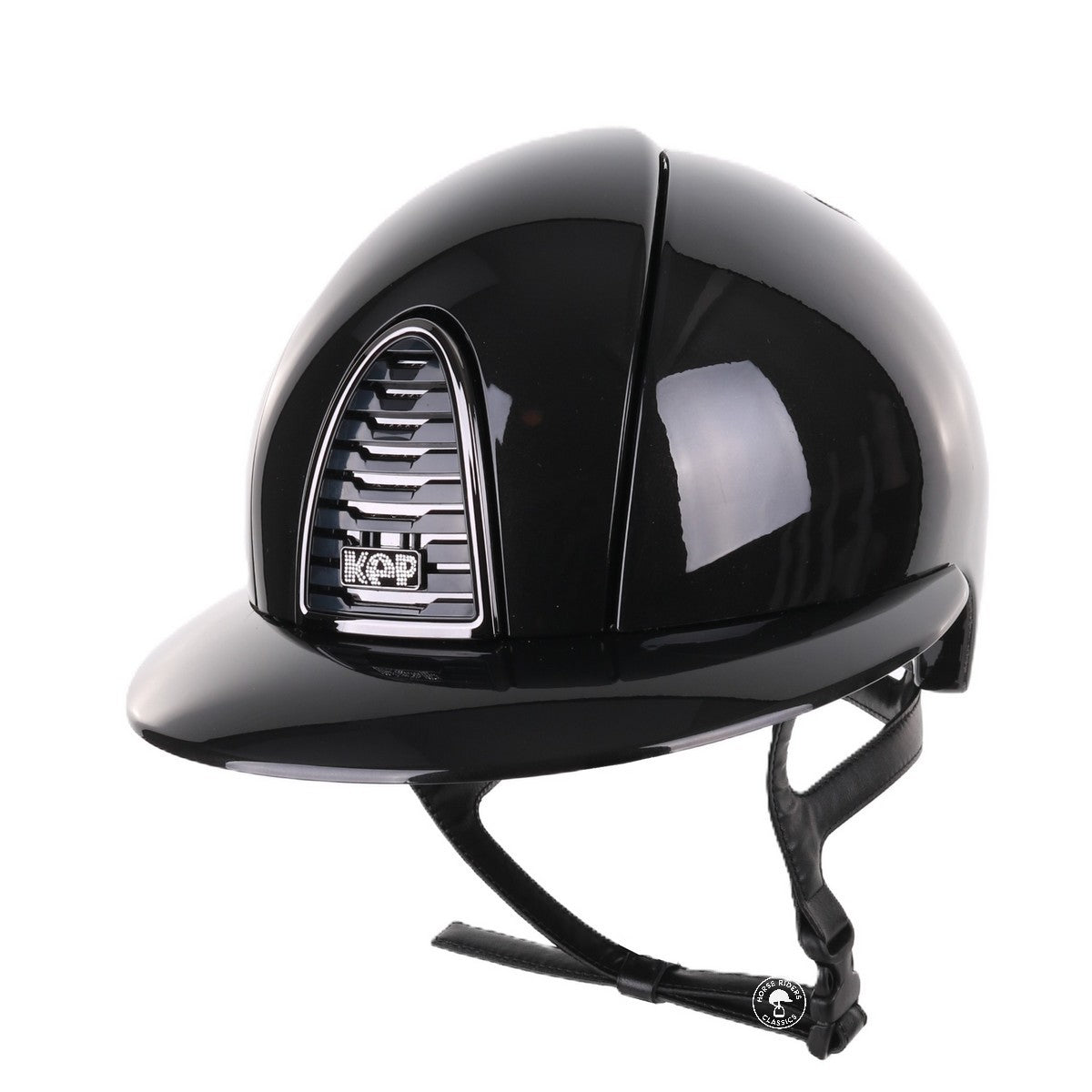 Kep Italia Paardrijhelm Cromo 2.0 Shine Polo Klep Zwart Chrome Frame