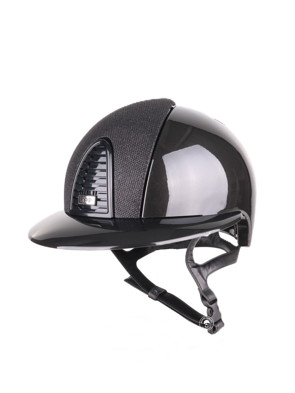 Kep Italia Paardrijhelm Cromo 2.0 Shine Polo Klep Zwart RAW Frame Luminor insert