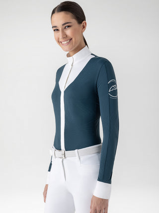 Equiline Damen Langarm-Turniershirt Estock Legion Blue