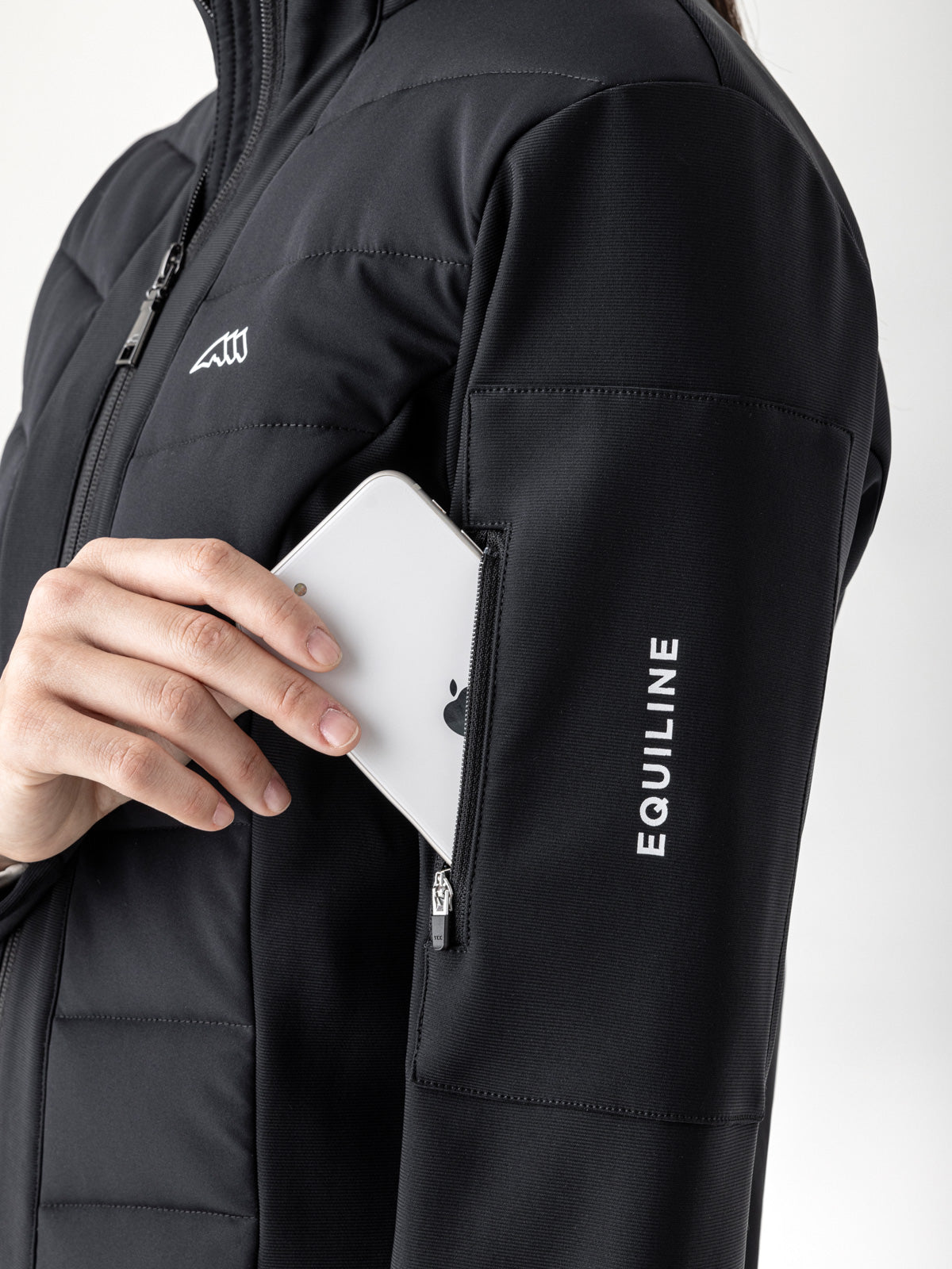Equiline Damen-Softshelljacke mit Airbag-Kompatibilität Entrec Schwarz