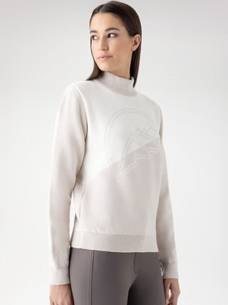 Equiline Warmer Pullover mit hohem Kragen für Damen Eplic Tofu