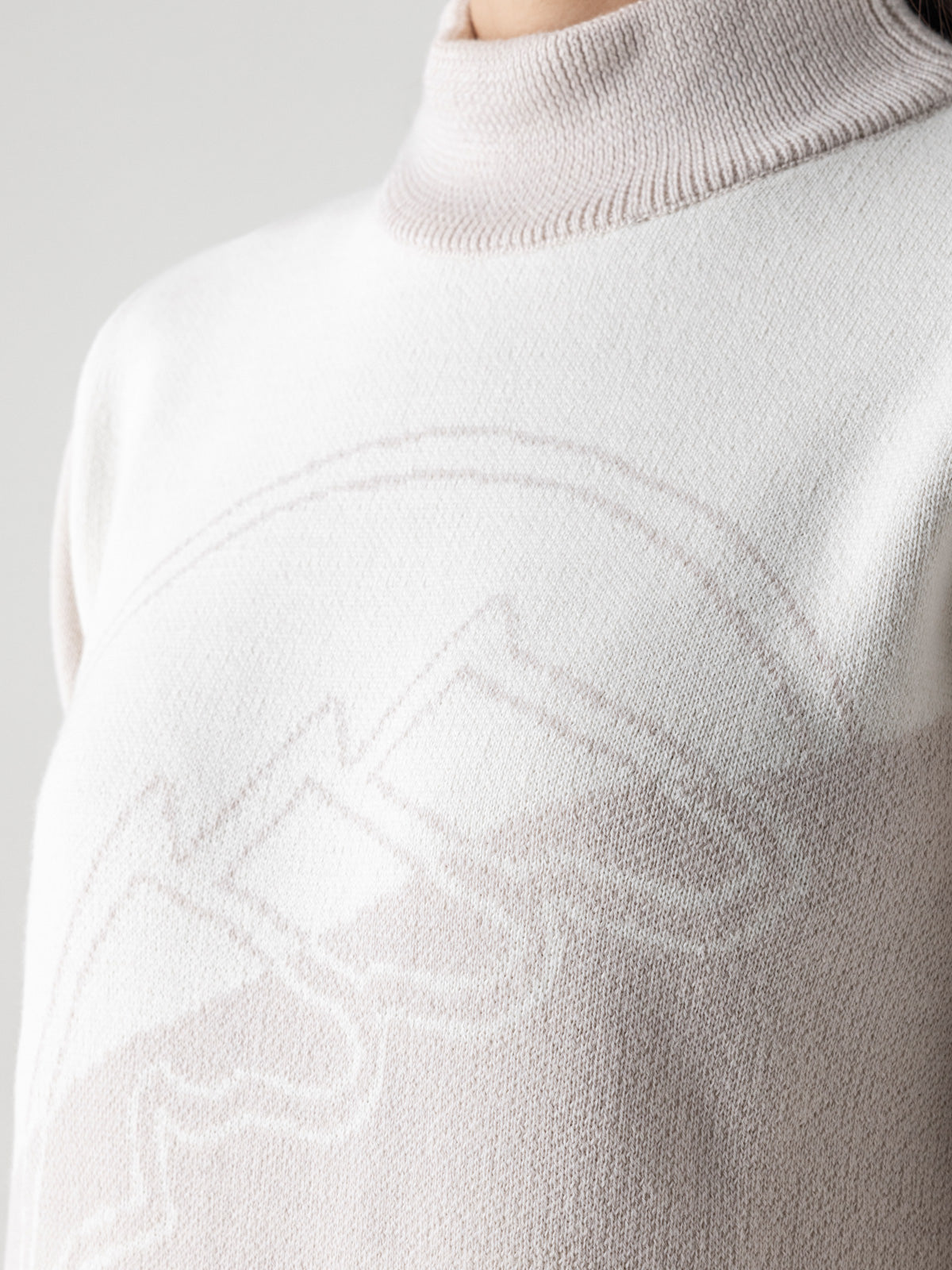 Equiline Warmer Pullover mit hohem Kragen für Damen Eplic Tofu