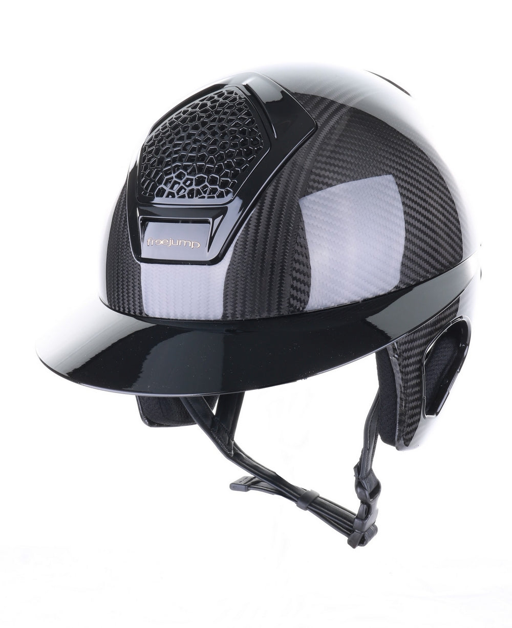 Freejump Reithelm Voronoï mit Schläfenschutz Carbon Gloss Black