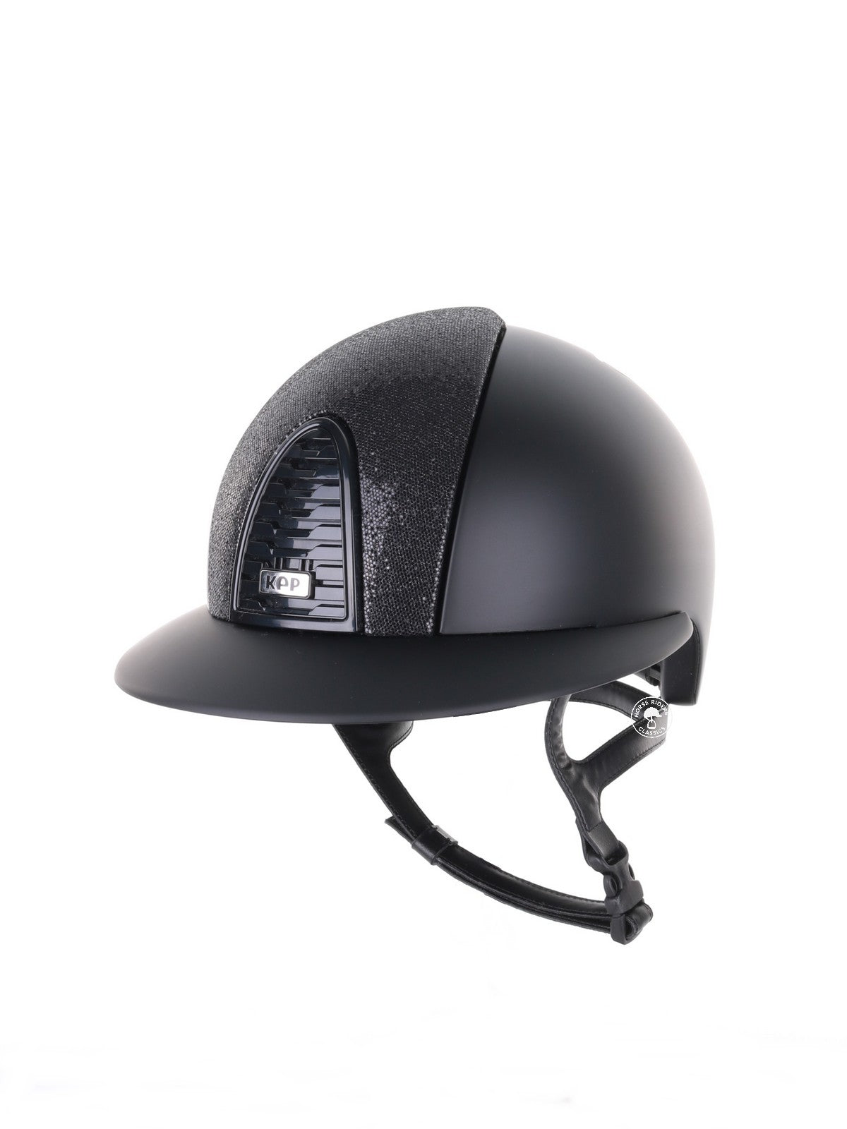 Kep Italia Reithelm Cromo 2.0 Matt Polo Schwarz Glitter Black