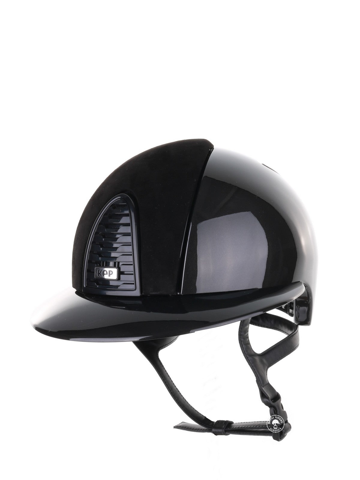 Kep Italia Reithelm Cromo 2.0 Shine Polo Schwarz RAW Frame Suede Insert