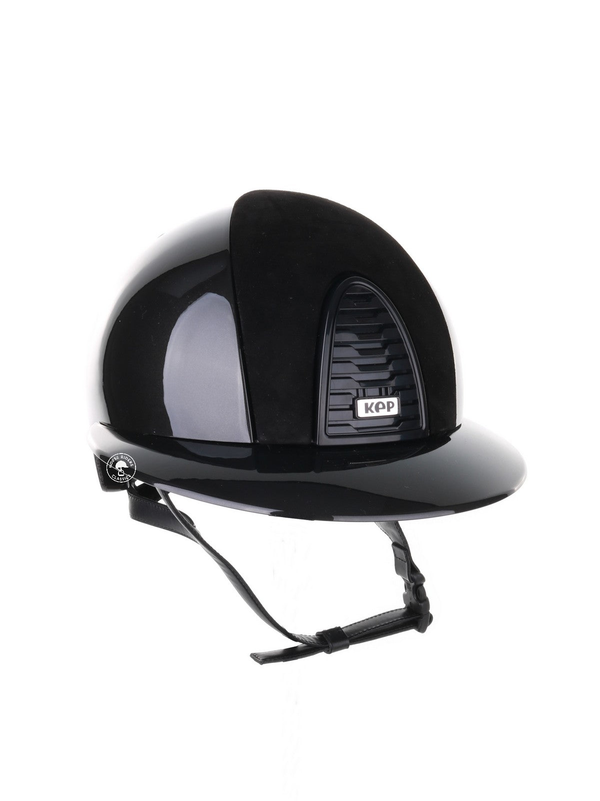 Kep Italia Reithelm Cromo 2.0 Shine Polo Schwarz RAW Frame Suede Insert