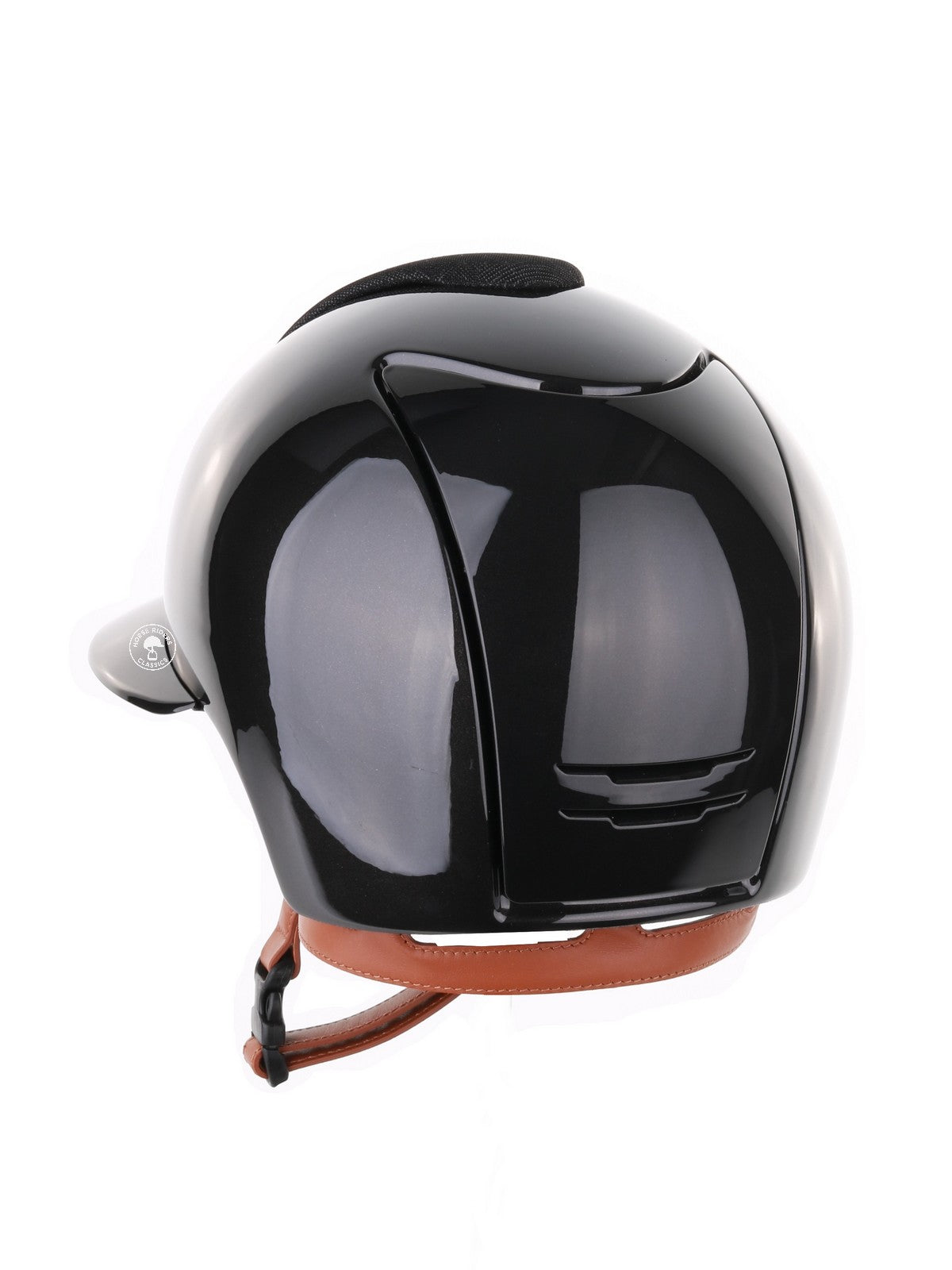 Kep Italia Reithelm Cromo 2.0 Shine Polo Schwarz RAW Frame Galassia Insert Beige Kinnriemen