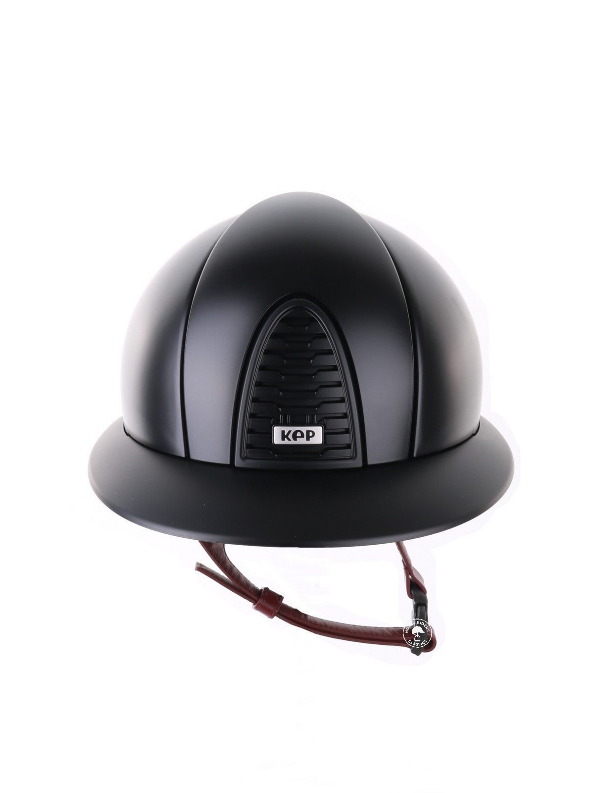 Kep Italia Reithelm Cromo 2.0 Textile Polo Schwarz Bordeaux Kinnriemen