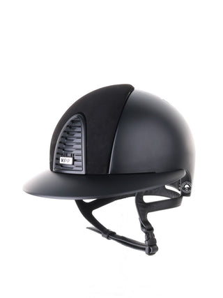 Kep Italia Reithelm Cromo 2.0 Textile Polo Schwarz Suede Insert