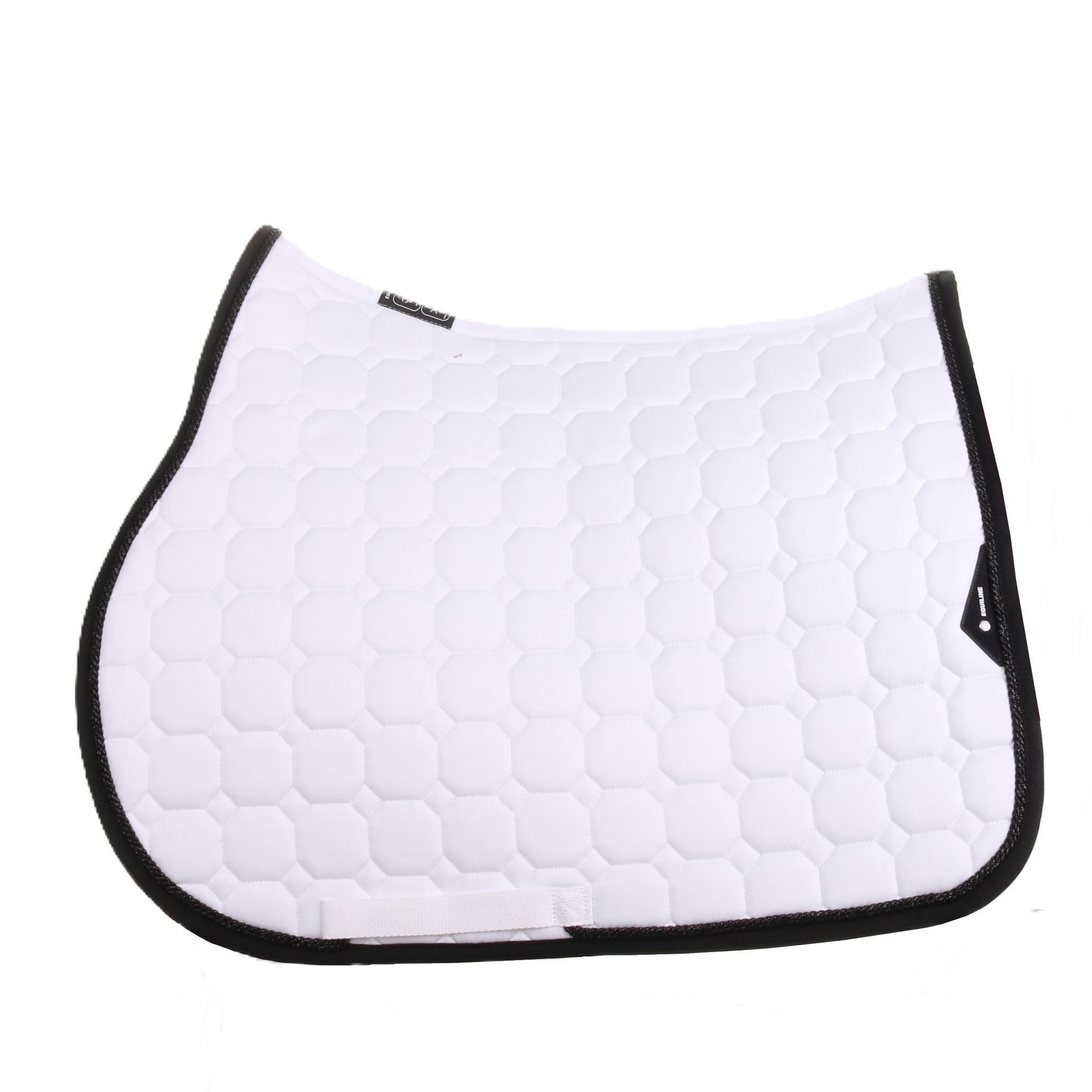 Equiline zadeldekje Octagon Wit-Zwart Wit
