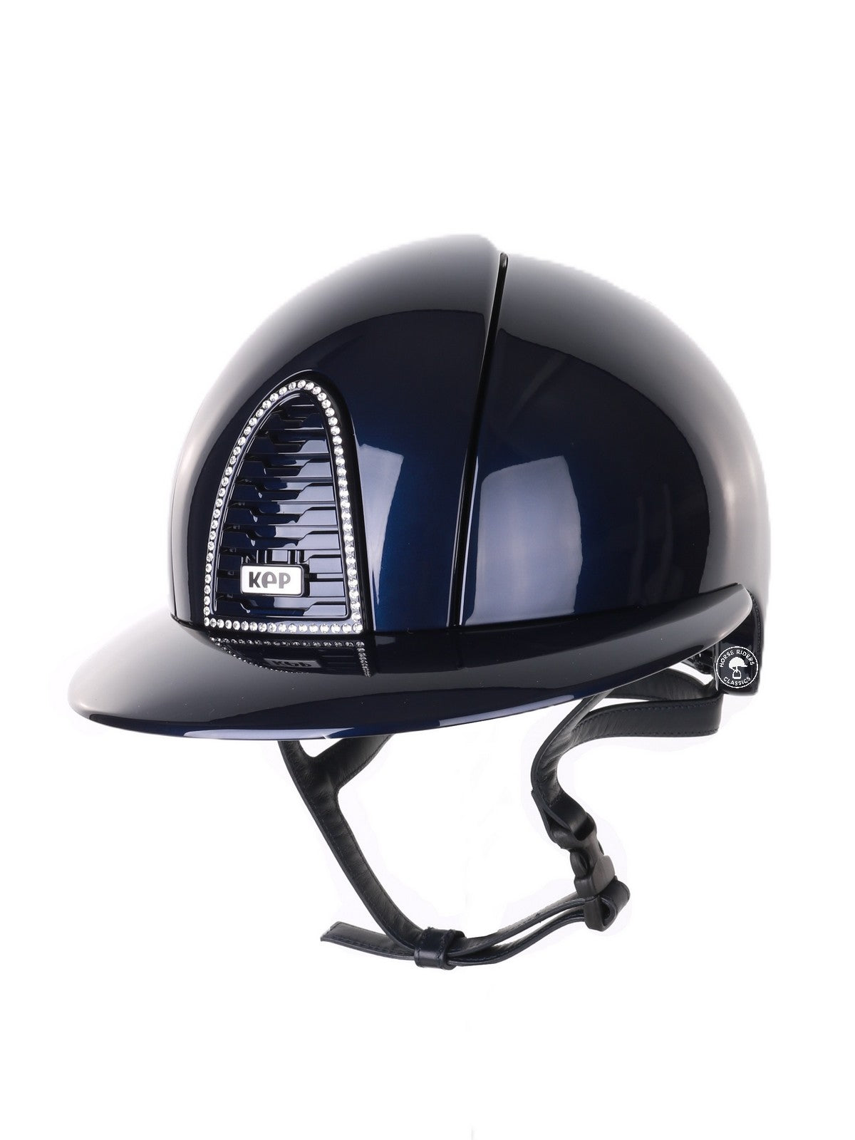 Kep Italia Reithelm Cromo 2.0 Polish Polo Blau Swarovski Frame