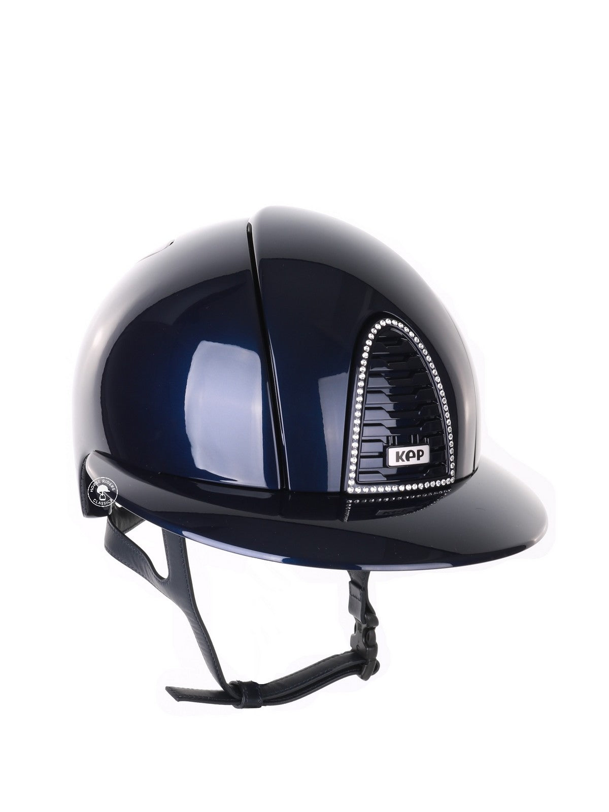 Kep Italia Reithelm Cromo 2.0 Polish Polo Blau Swarovski Frame