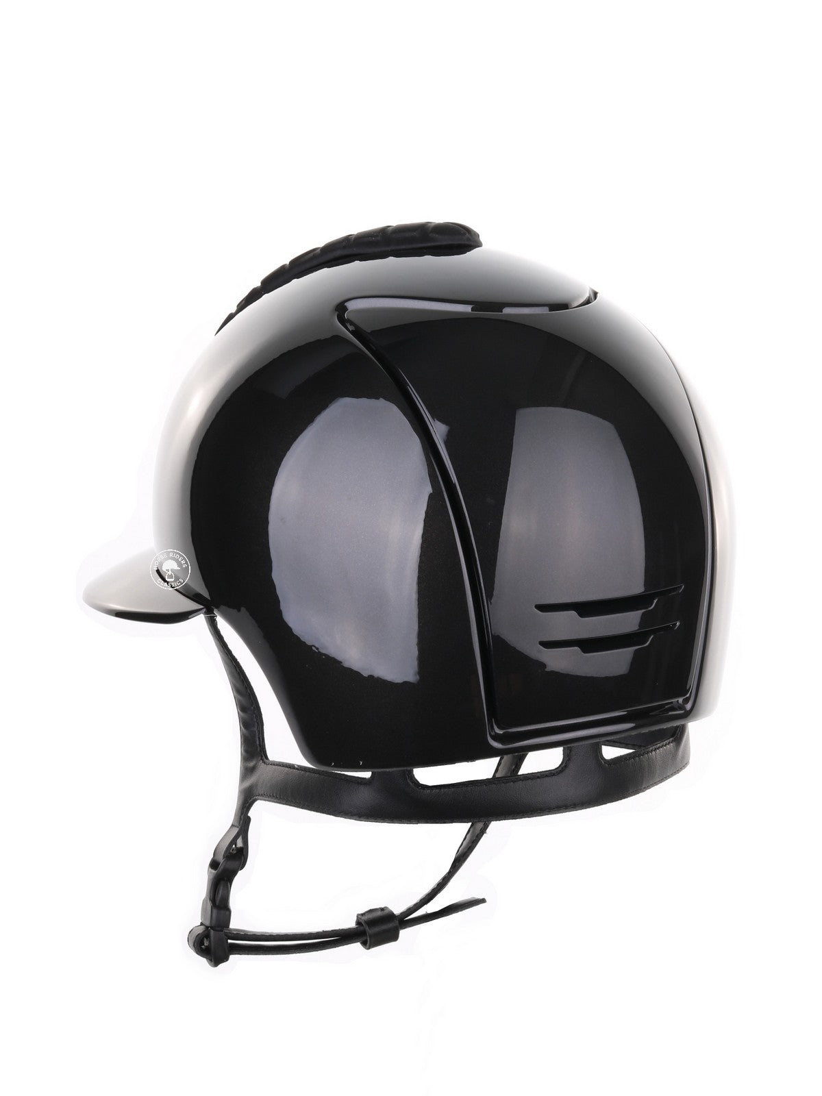 Kep Italia Paardrijhelm Cromo 2.0 Shine Polo Klep Zwart RAW Frame Milano insert