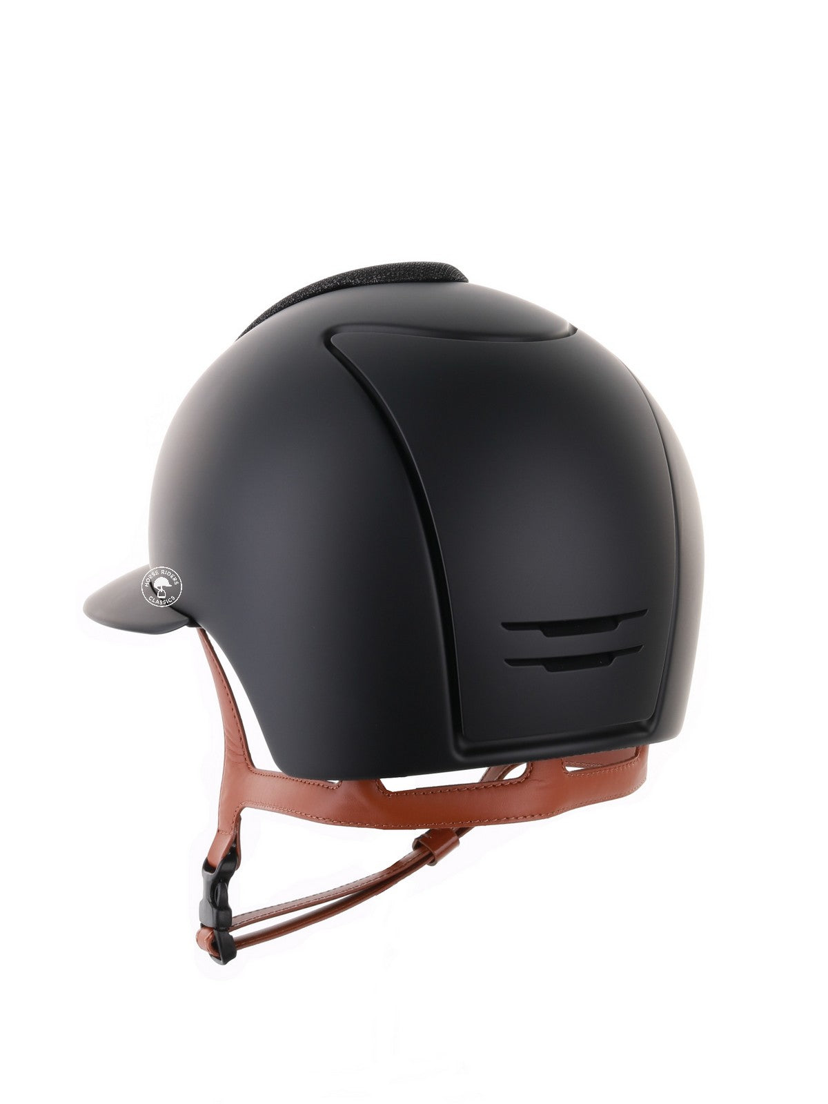Kep Italia Paardrijhelm Cromo 2.0 Matt Polo Klep Zwart Luminor Insert Beige Kinband