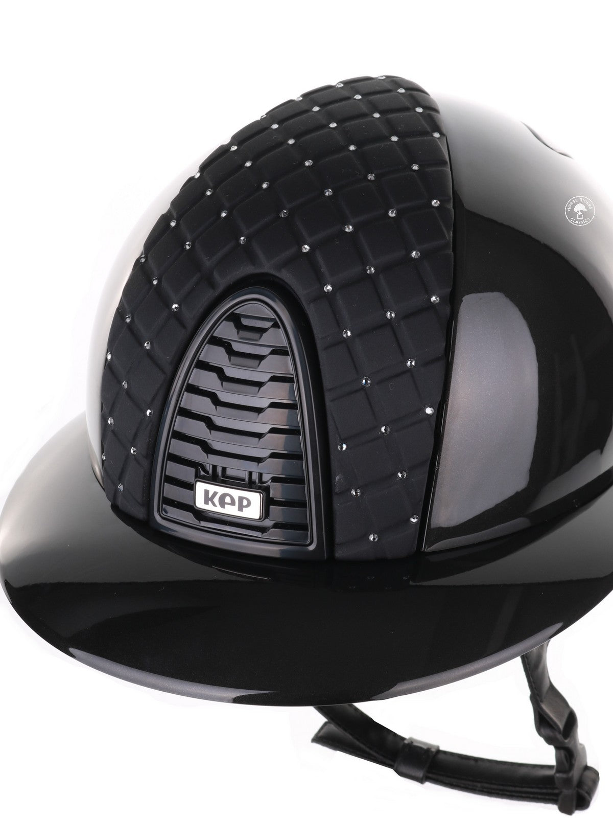 Kep Italia Reithelm Cromo 2.0 Shine Polo Schwarz RAW Frame Milano Cross Insert