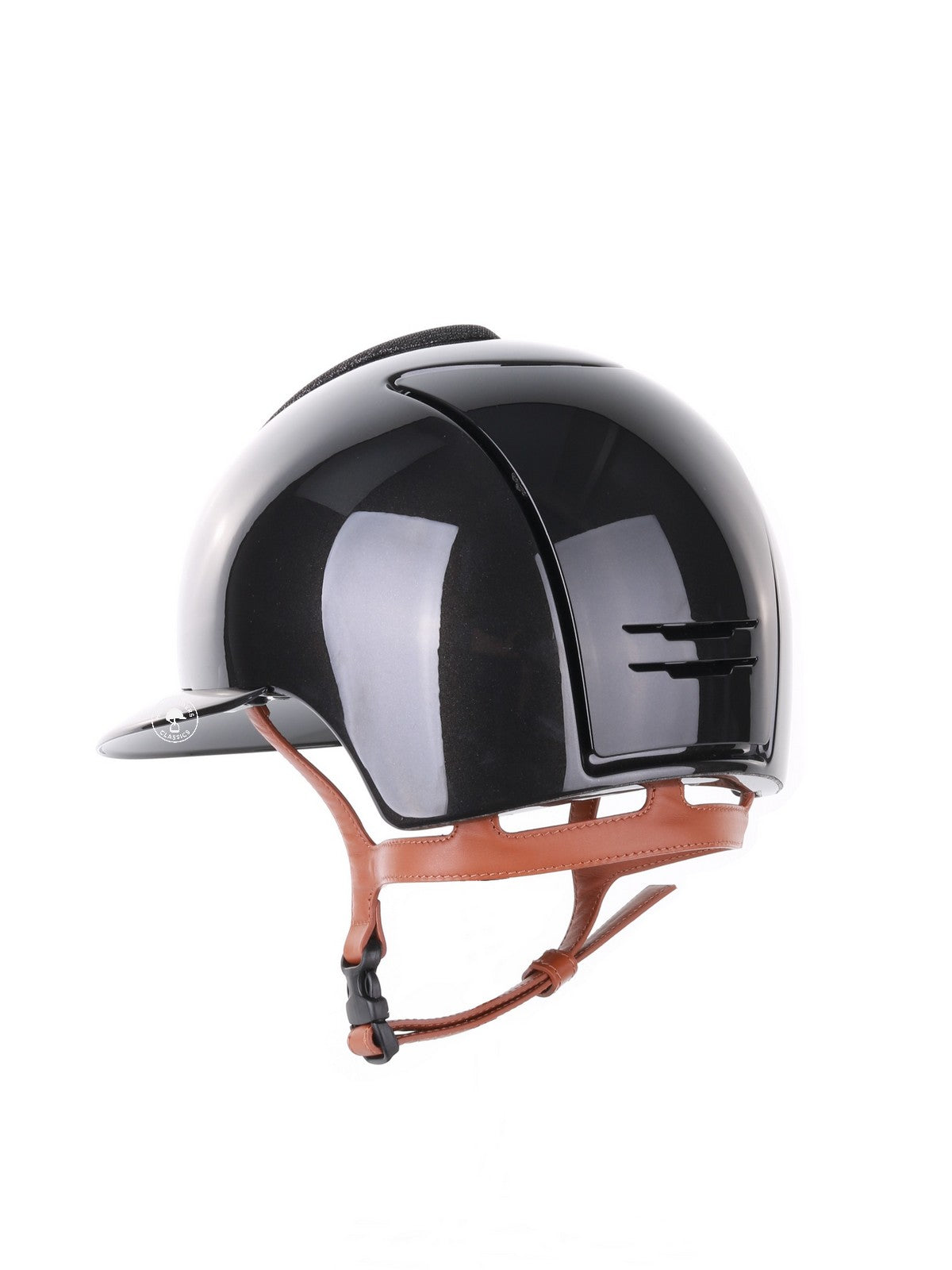 Kep Italia Reithelm Cromo 2.0 Shine Polo Schwarz RAW Frame Luminor Insert Beige Kinnriemen