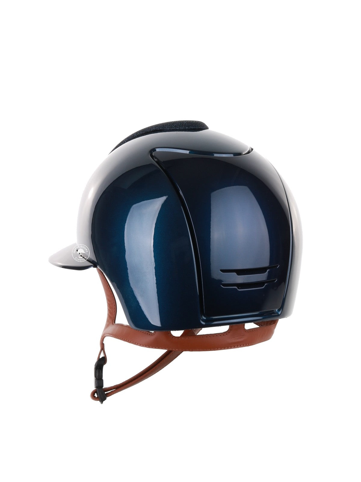 Kep Italia Reithelm Cromo 2.0 Shine Polo Blau RAW Frame Luminor Blue Insert Beige Kinnriemen