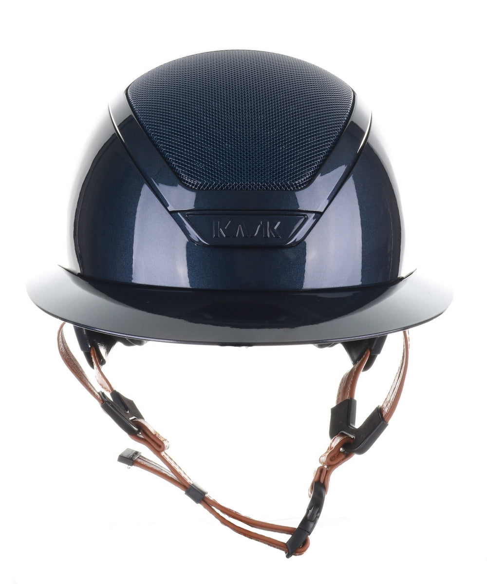 Kask Star Lady 2.0 Pure Shine Chrome Light Brown Chinstrap Atlantic Blue