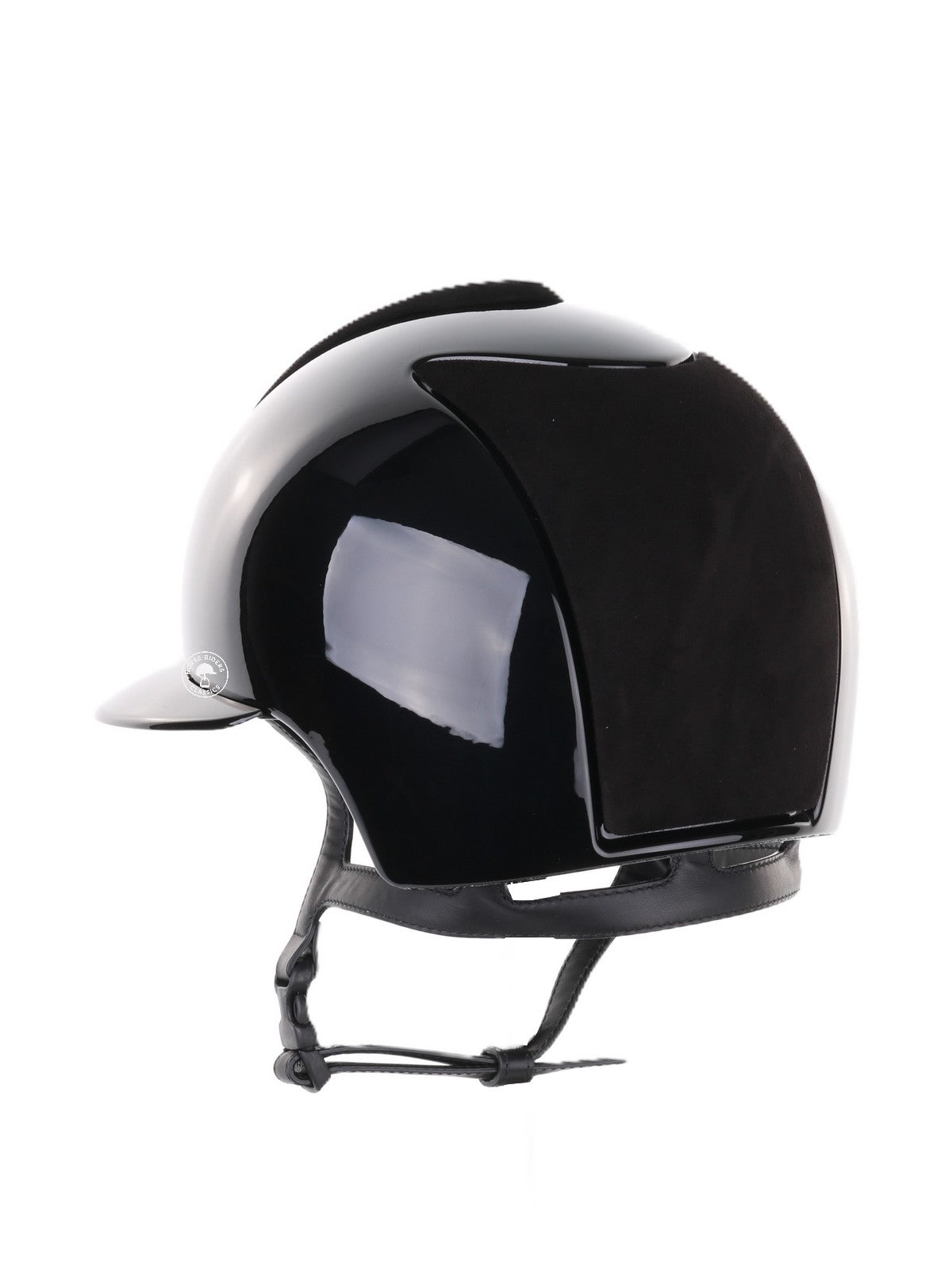 Kep Italia Reithelm Cromo 2.0 Polish Polo Schwarz Suede Inserts