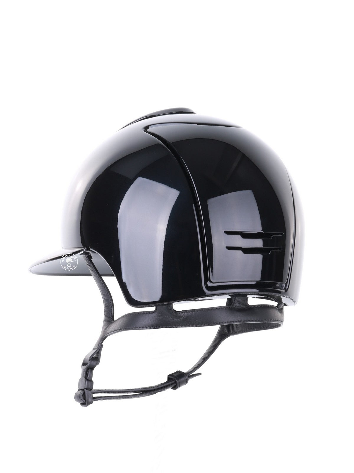 Kep Italia Paardrijhelm Cromo 2.0 Polish Polo Klep Zwart Swarovski Frame Milano Black Cross SN insert