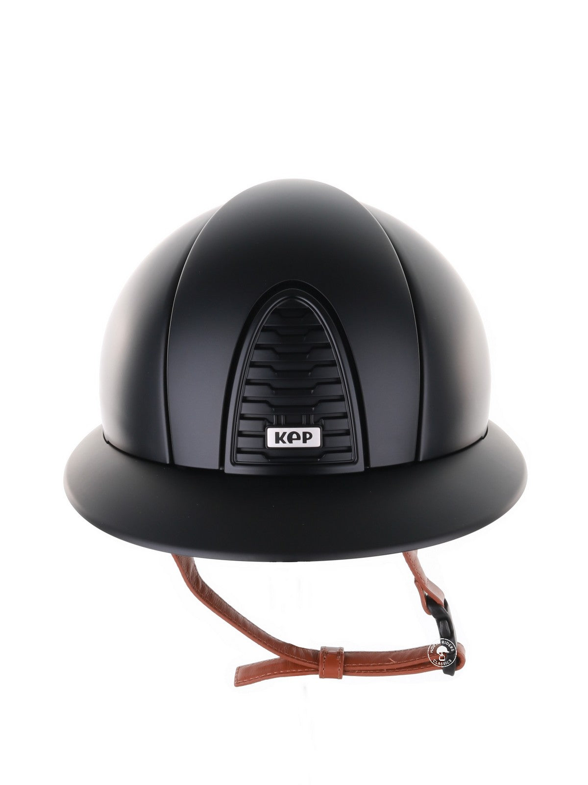 Kep Italia Paardrijhelm Cromo 2.0 Textile Polo Klep Zwart Beige Kinband