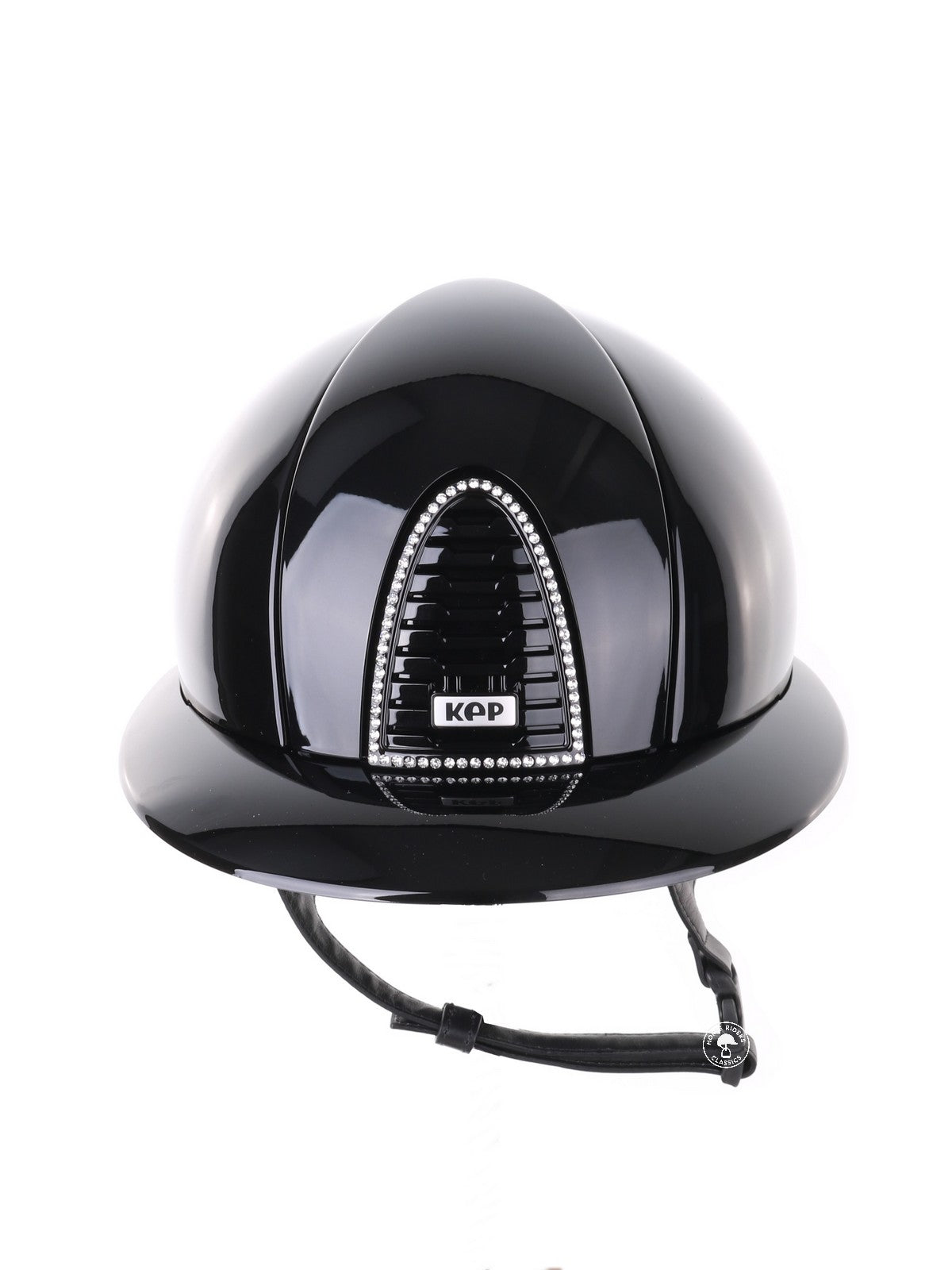 Kep Italia Reithelm Cromo 2.0 Polish Polo Schwarz Swarovski Frame