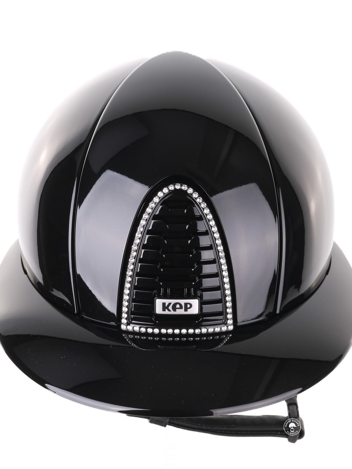 Kep Italia Reithelm Cromo 2.0 Polish Polo Schwarz Swarovski Frame