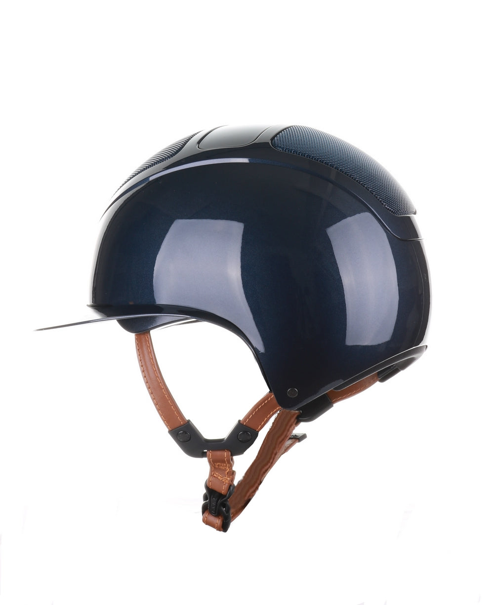 Kask Star Lady 2.0 Pure Shine Chrome Light Brown Chinstrap Atlantic Blue