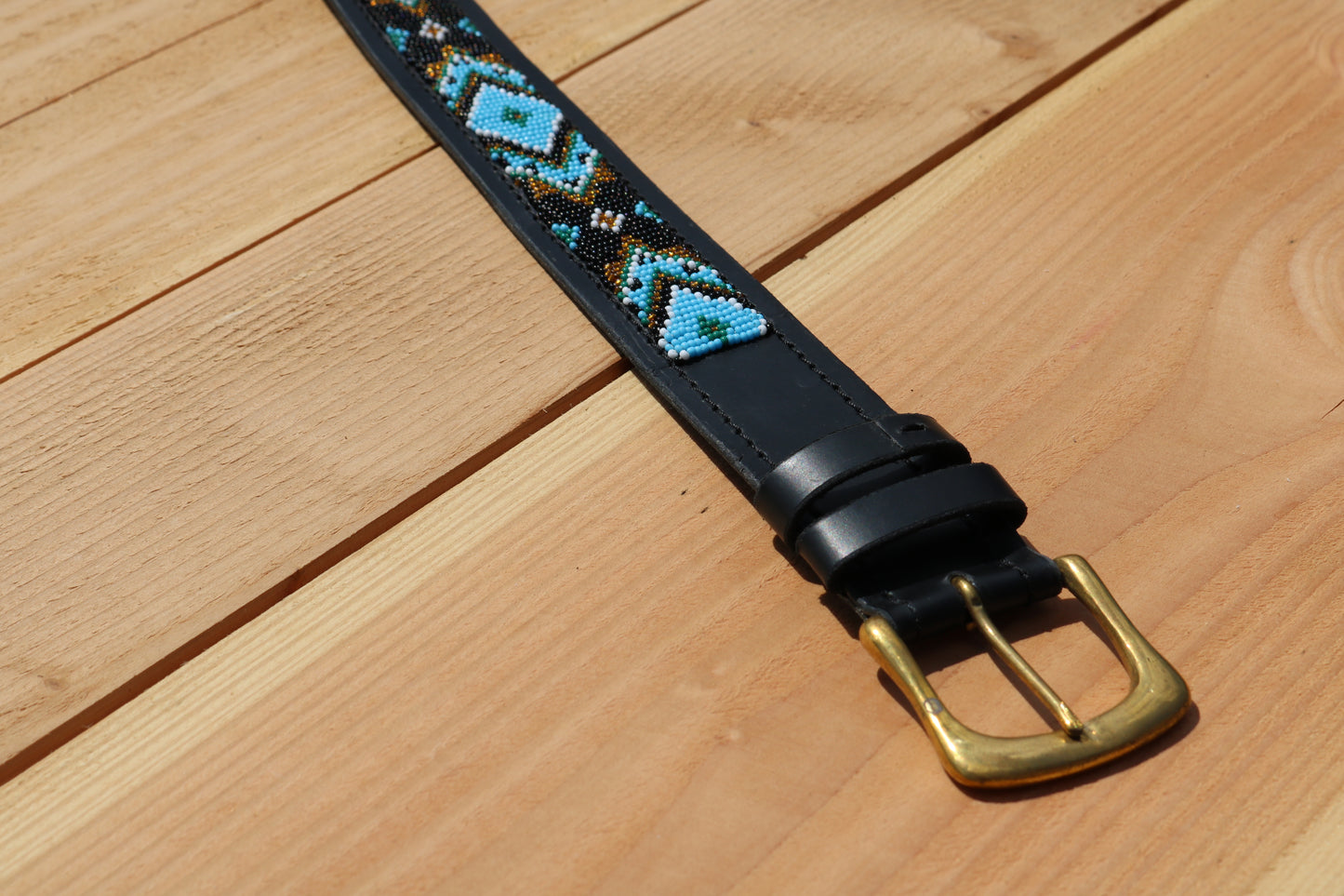 Gürtel mit Perlen Mwimbi Turquoise