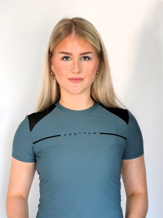 Vestrum Trainingstop Kurzarm Damen Diamante Slate Green