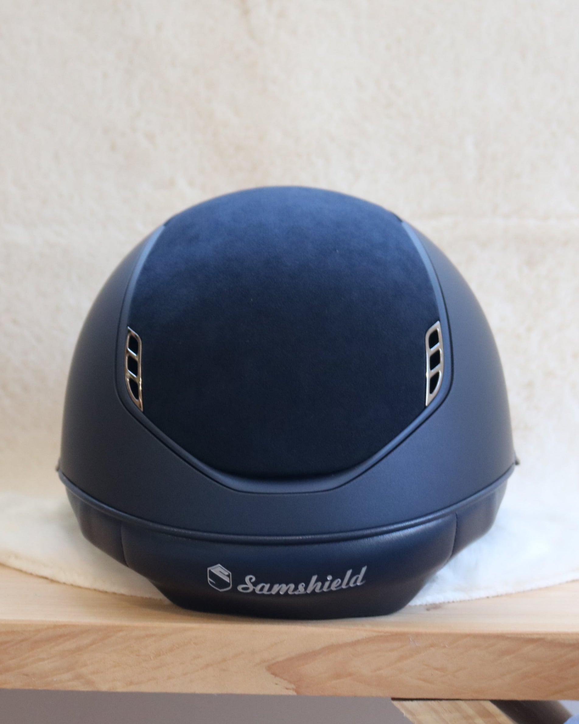 Samshield 2.0 Paardrijhelm Miss Shield Shadowmatt Alcantara Crystal Blazon FB Paradise Shine Navy